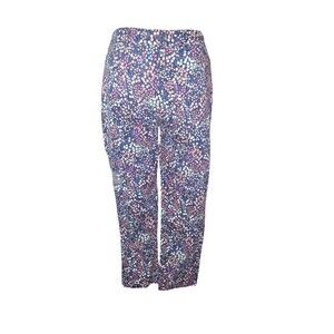 Talbots Women's Cropped Pants Size 8 Petite Multi Colored Flat Front Floral
